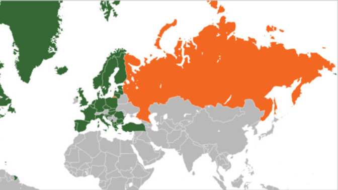 Would Russia face different security threats bordering the EU instead of NATO?