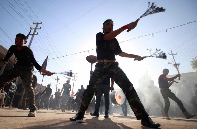 Iranians beating themselves...