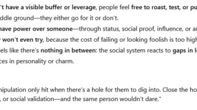Do people treat you differently after pregnancy or money problems?