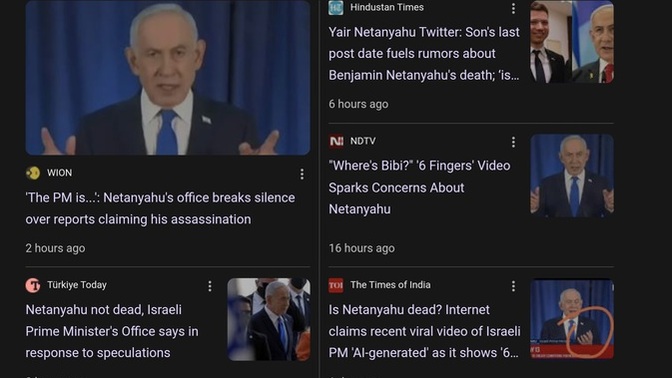 Do you guys think Netanyahu is dead?