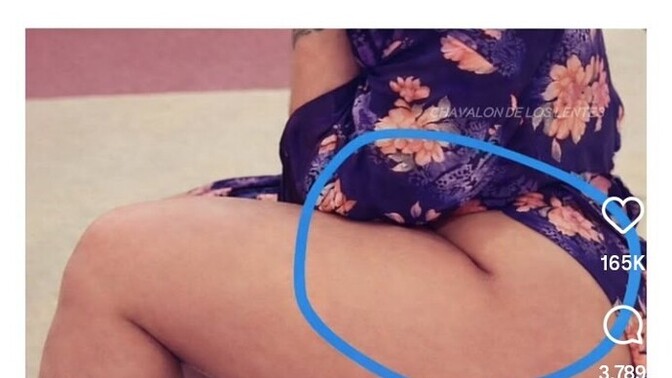 What do you call that line when a woman with thick thighs sits down?