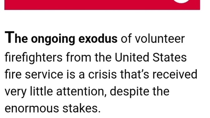 Are you ok about the collapse of fire and emergency services in the United States?