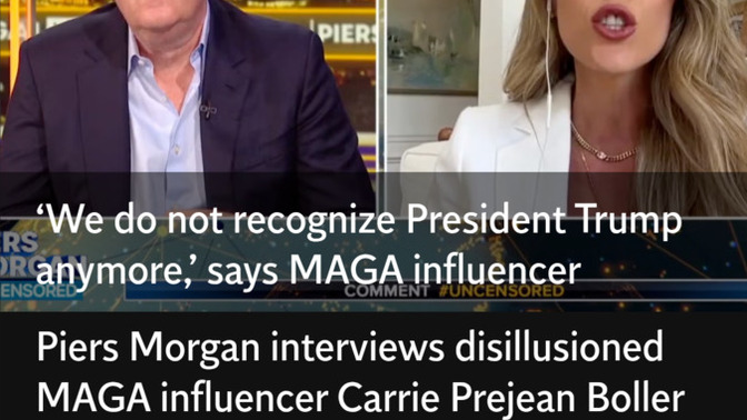Is MAGA starting to crack with another major MAGA influencer (Carrie Prejean Boller) turning on Trump?