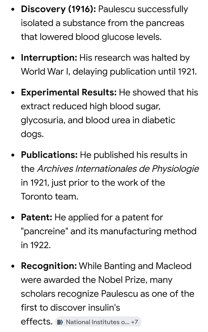 Should Nicolae Paulescu be honored for his work in diabetic research?