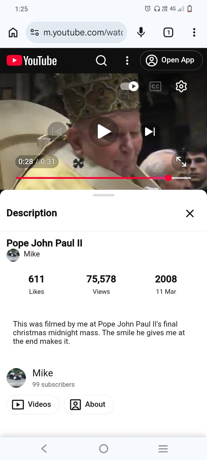 Do you recall Pope (Saint) John Paul II?