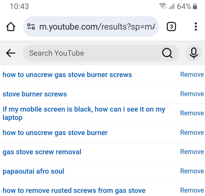 What was your last YouTube search (no cheating)?