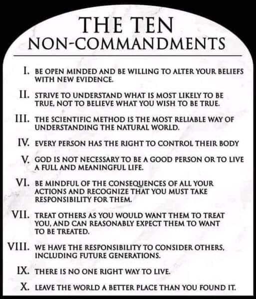 If God rewrote the 10 commandments today, what would be different?