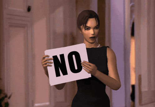 Lara Croft (1995) says NO