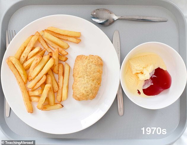 School meals, which decade are we time travelling to?
