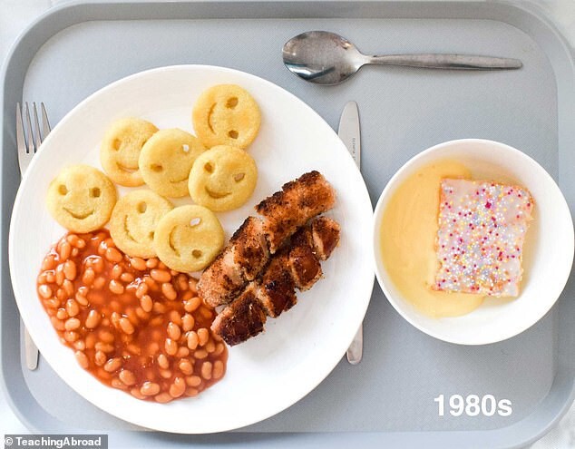School meals, which decade are we time travelling to?