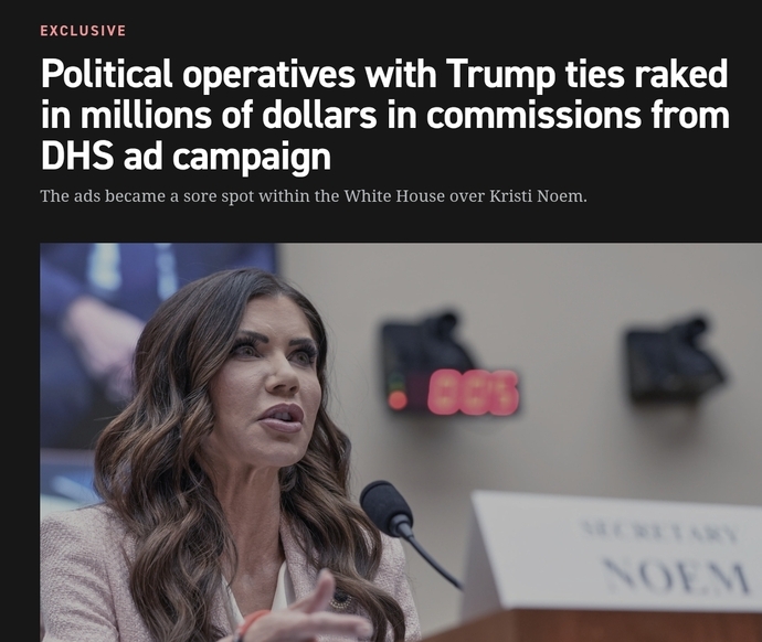 Where is the GOP outrage over Kristi Noem’s $221M ad buy scandal?