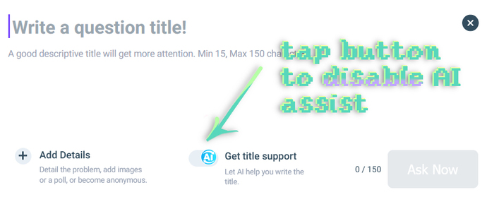 Askers, do you pay attention to the new & blue button?