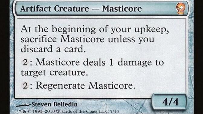 Why do AI and players still underrate Masticore in Premodern MTG?