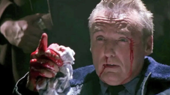 What does the True Romance Dennis Hopper scene say about fathers and sons?