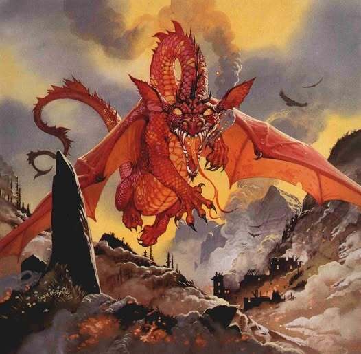 Do you think this Dragon flying at you with this facial expression has good intentions or bad intentions?