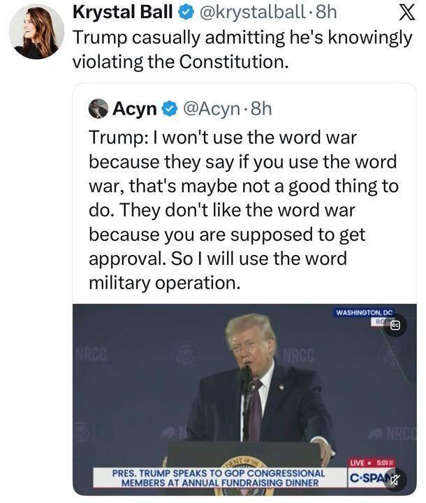 Its not a war, its a "military operation".