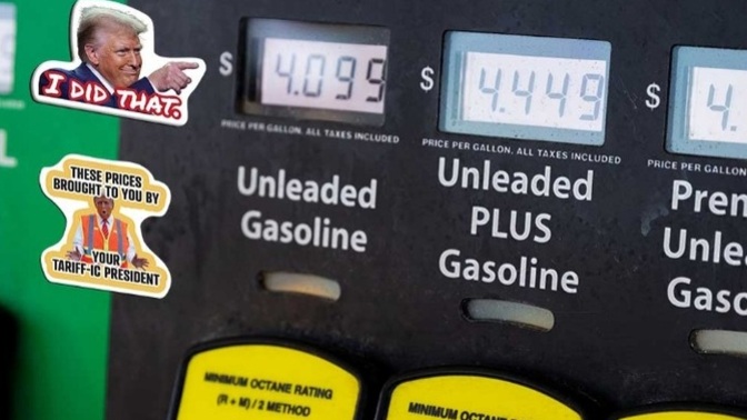 Gas is so expensive! Which political sticker is best to put on a gas pump?