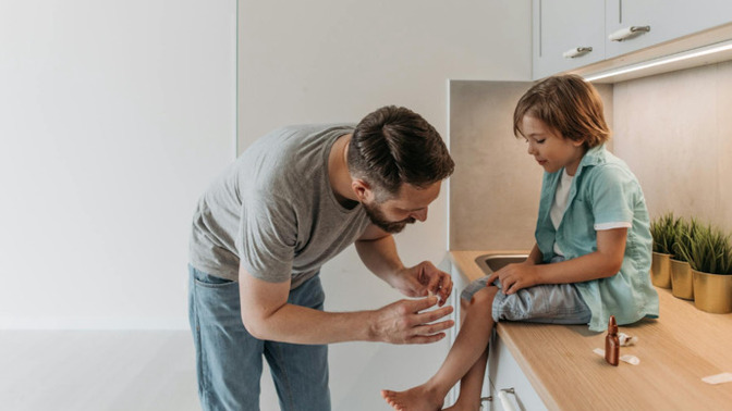 Are fathers more accident prone or careless with young children than mothers?