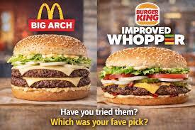 Do women prefer the big arch burger or the whopper?