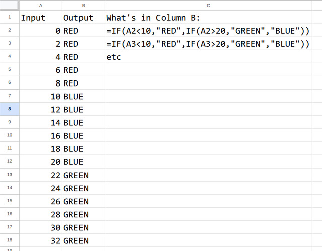 How do I assign words to values in excel?