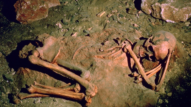 Isn't it fascinating that even our great GREAT ancestors in the stone age were burying their dead?