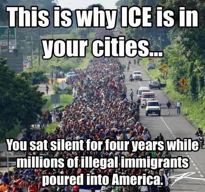 Isn’t it ironic that ICE would be out of business if Slow Joe hadn’t betrayed his country on the border and allowed an invasion to happen?