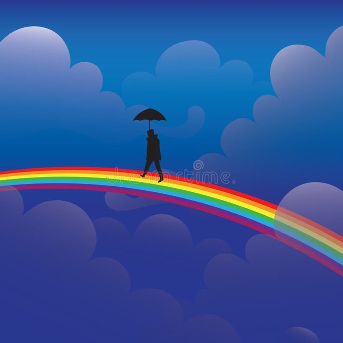If you could actually physically touch or even walk on a rainbow would you try it?