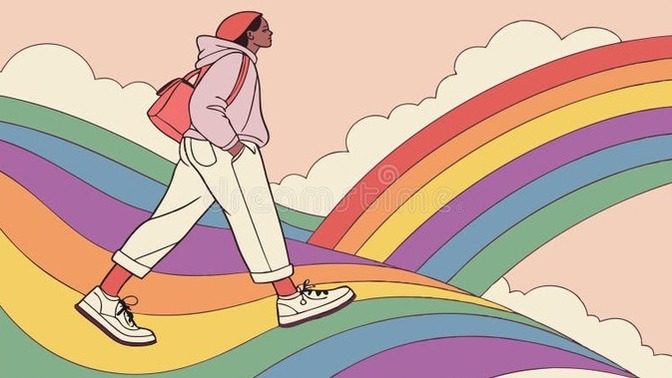 If you could actually physically touch or even walk on a rainbow would you try it?