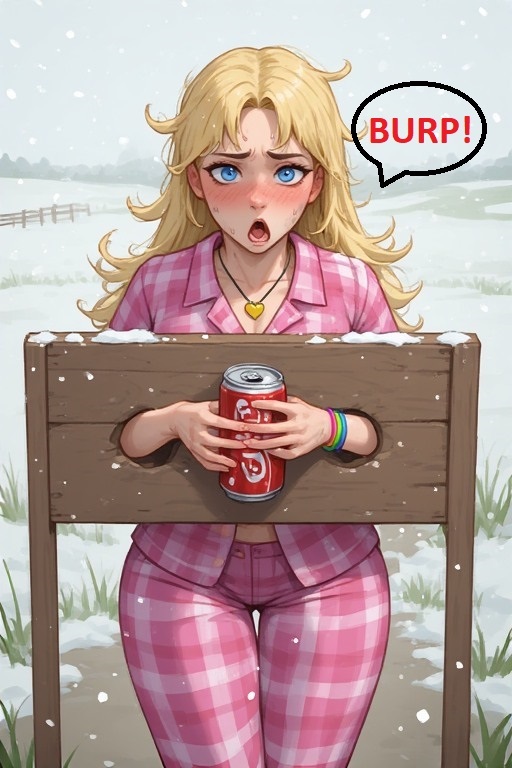 Actual simulation of Random being taught proper etiquette for her unwomanly dichotomy