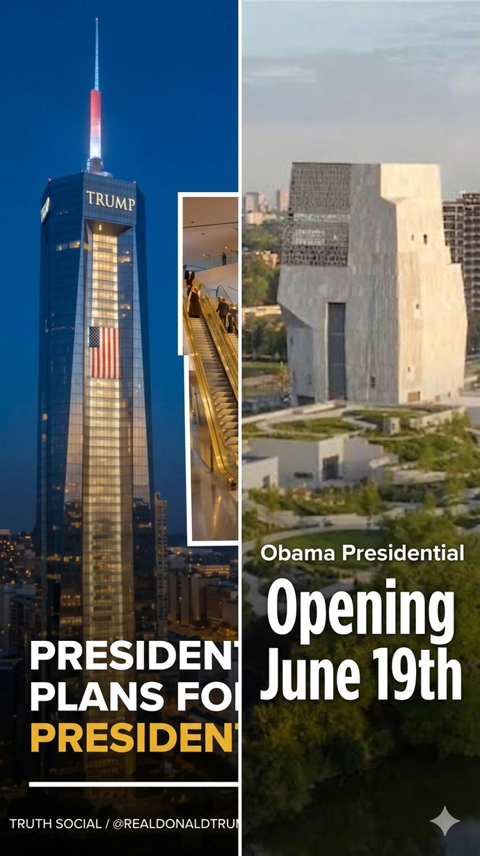 Why can’t the MAGA TURDS admit that Obama’s DEI-built library looks so much better than Trump’s gaudy eye sore?