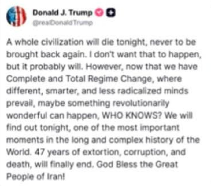So, isnt this clearly madness and evil, and if carried out, Trump will be guilty of war crimes?