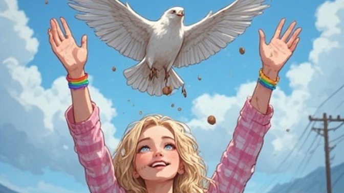 Has a bird ever delivered a message on your windshield?