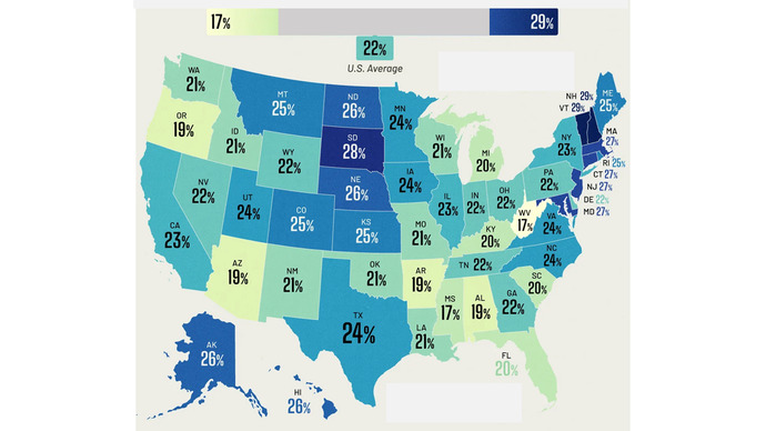 This US map shows something about workers, do you know what it is?