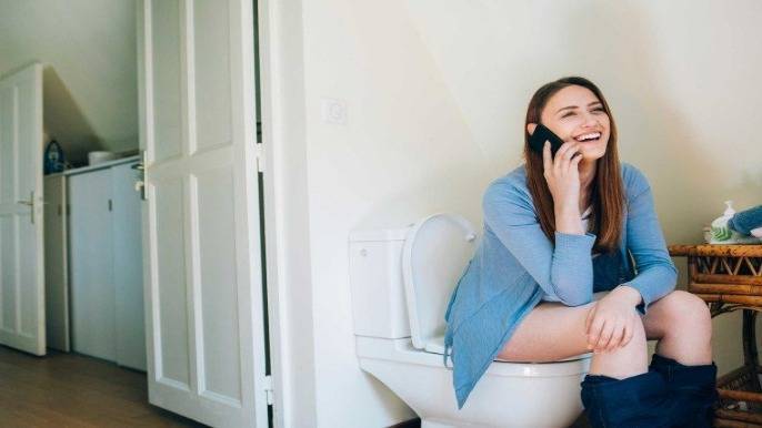 Have you ever been on the phone while going to the bathroom before?