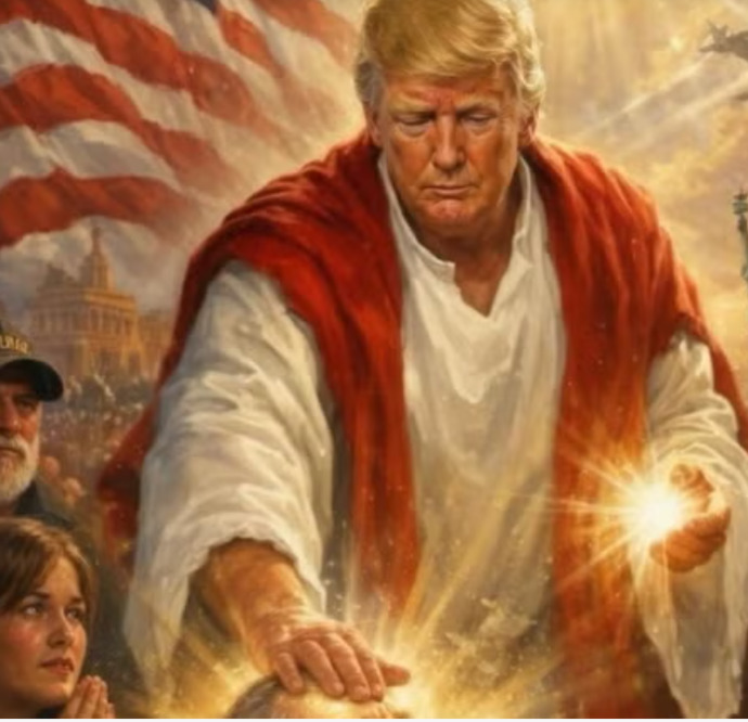 Why would Trump upload an AI generated picture of himself dressed as Jesus?