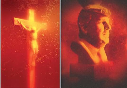 Do you find this Trump Truth Social image blasphemous?
