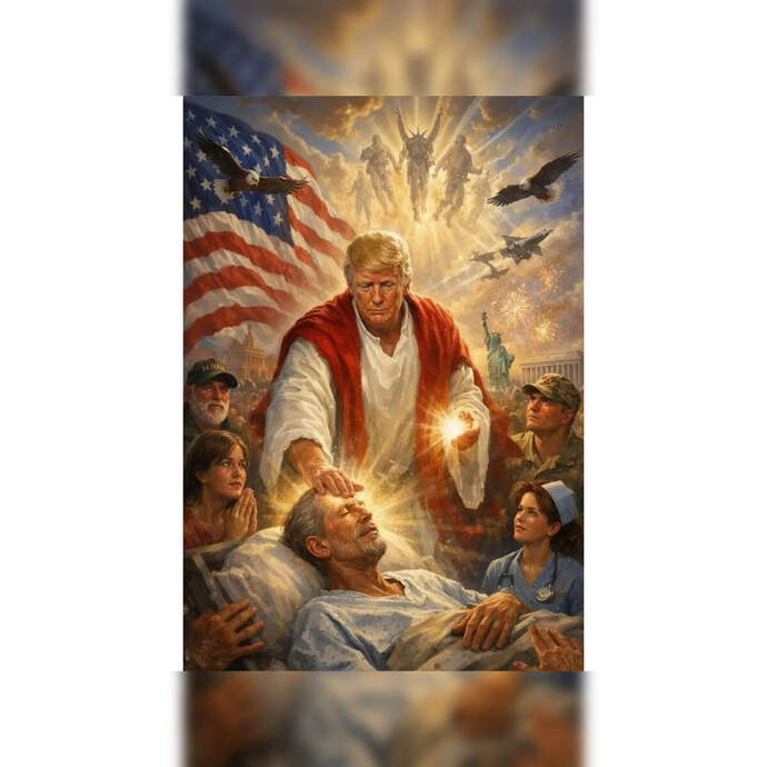 Trump thinks of himself as Jesus apparently. Do you think the MAGAs agree?