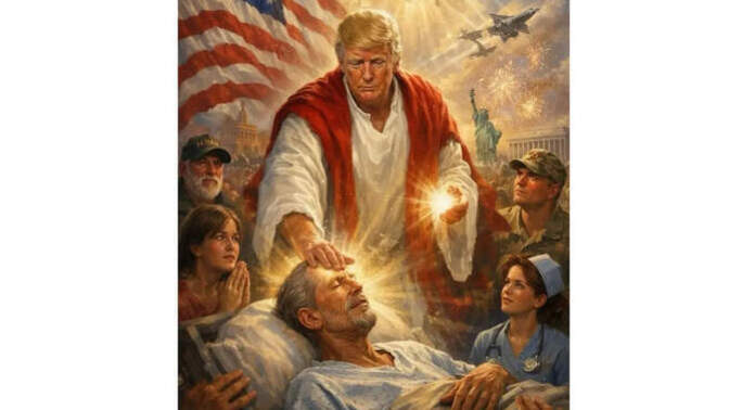 Trump thinks of himself as Jesus apparently. Do you think the MAGA's agree?