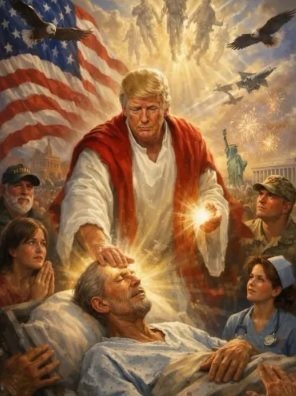 Has Trump finally gone too far by posting an image of himself as Jesus?