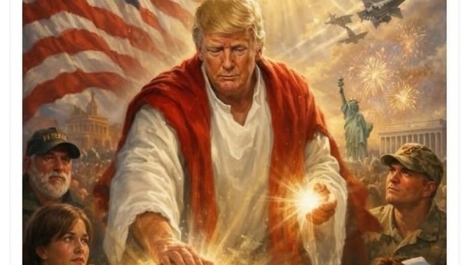 What do you think about Trump posting an image of himself as Jesus?