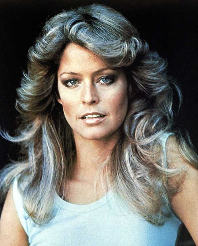 Why did Farrah Fawcett feathered hairstyles disappear as a trend?