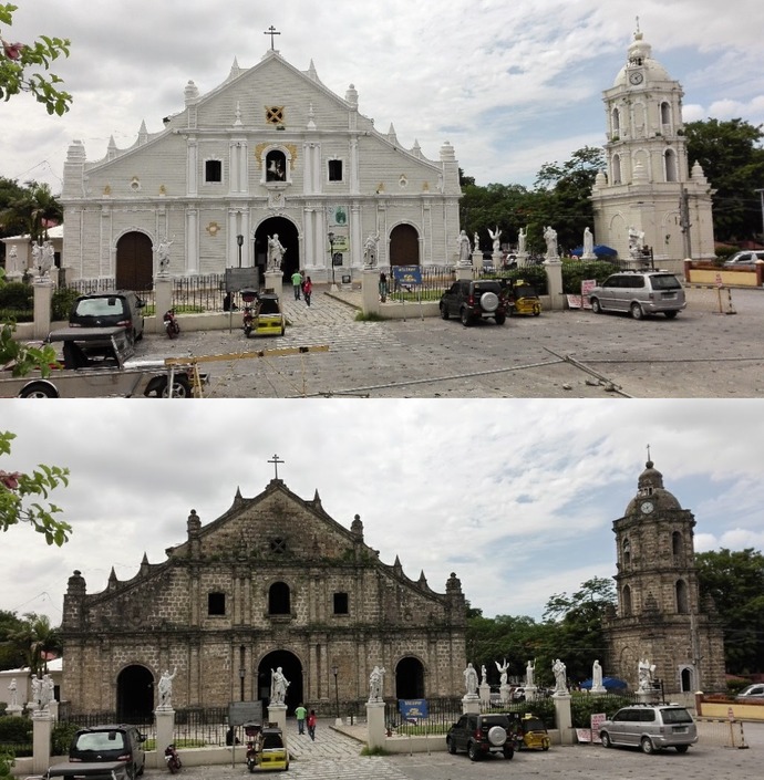 Do you prefer the exposed grey stones or the painted churches?