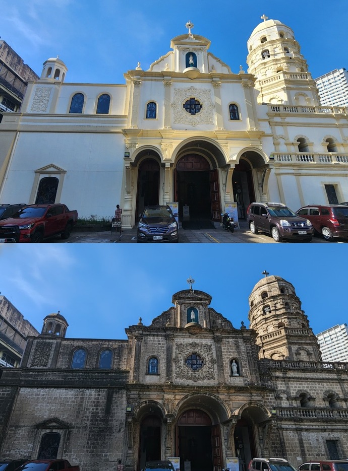 Do you prefer the exposed grey stones or the painted churches?