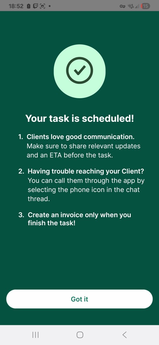 First TaskRabbit client nerves: am I overthinking this job?