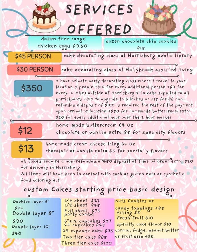 Is this price sheet reasonable or should I adjust my rates?