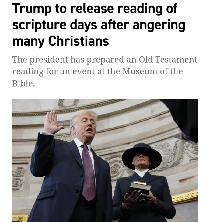 Do you think this will help Trumps image after he angered so many Christians?