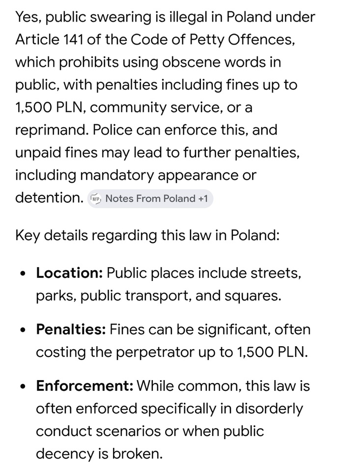 Is it true that in some EU countries now you can get fined for public swearing or badmouthing public figures/religion?