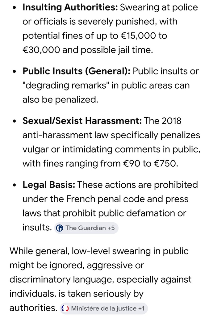 Is it true that in some EU countries now you can get fined for public swearing or badmouthing public figures/religion?