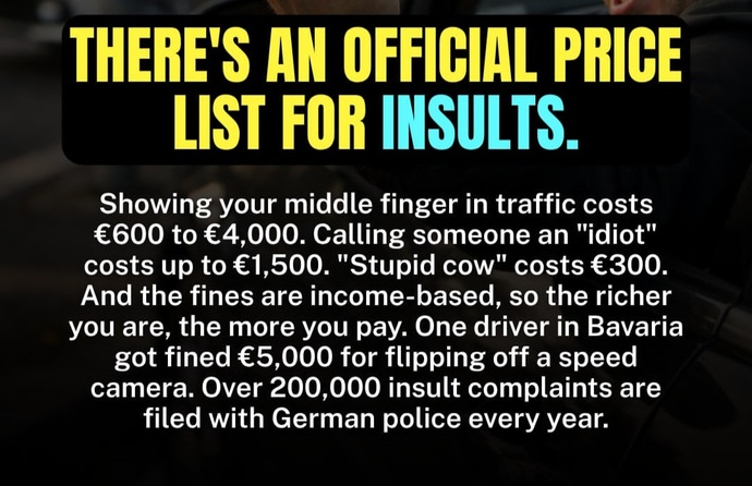 Is it true that in some EU countries now you can get fined for public swearing or badmouthing public figures/religion?