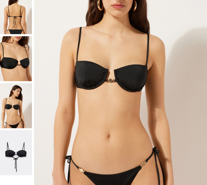 Im shopping for a black bikini or one-piece. Which one looks good?